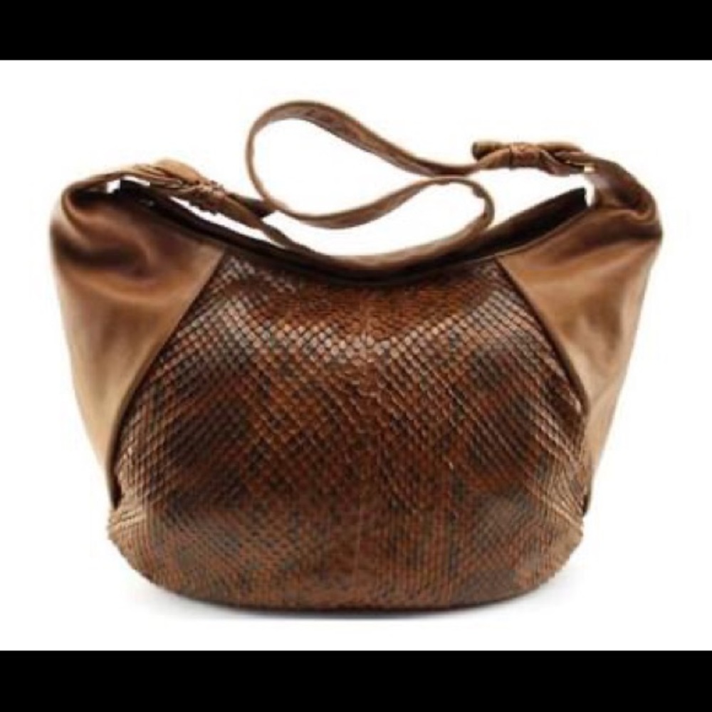 Genuine Snake Vintage Italy Brown Anaconda leather